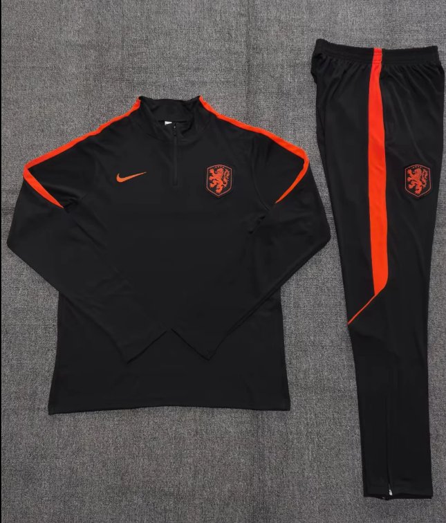 AAA Quality Netherlands 26/27 Tracksuit - Black/Orange